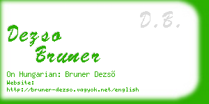dezso bruner business card